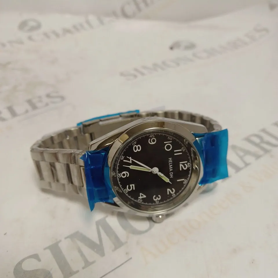 MENS HELMHA DH WATCH – STAINLESS STEEL STRAP – 3ATM WATER RESISTANT – LUXURY GIFT BOX INCLUDED