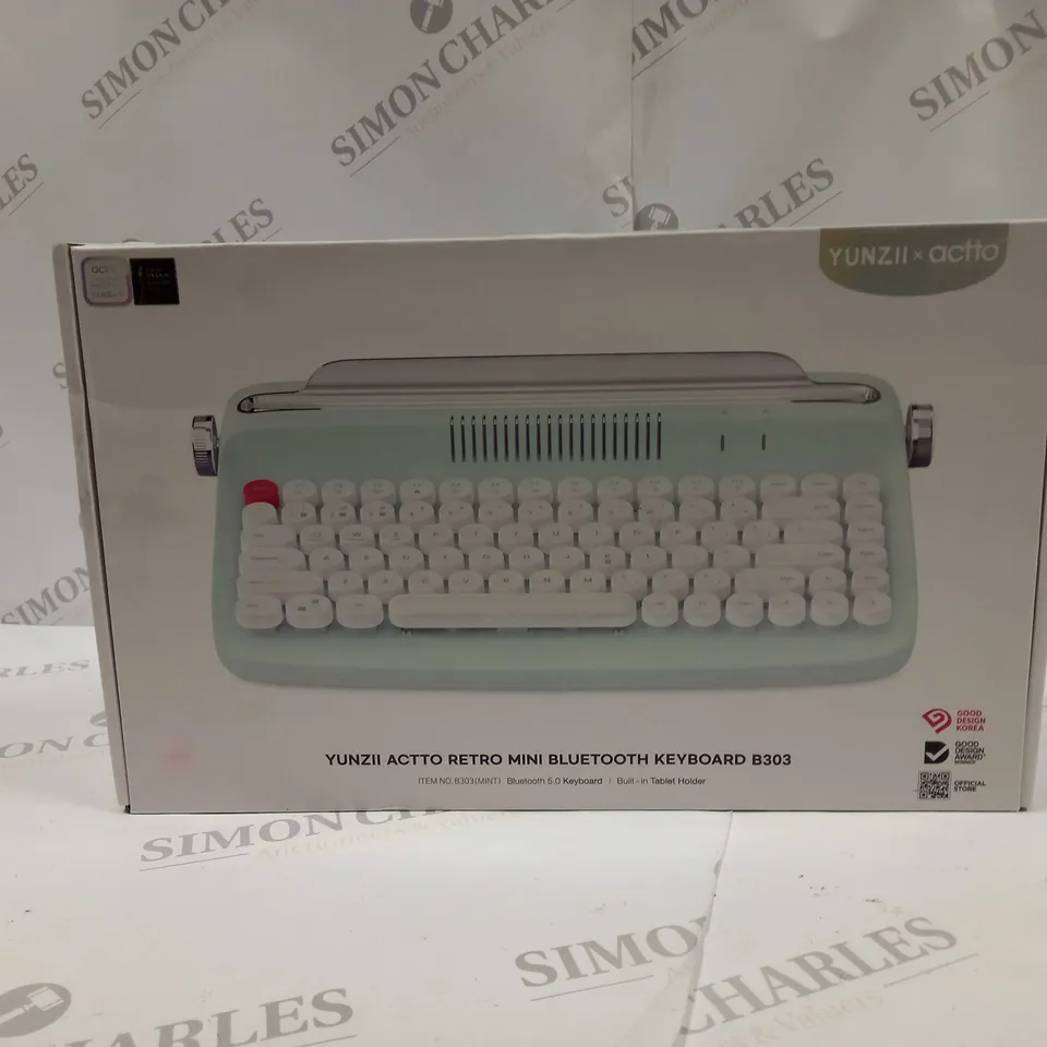 YUNZII ACTTO RETRO MINI BLUETOOTH KEYBOARD B303 BOXED 