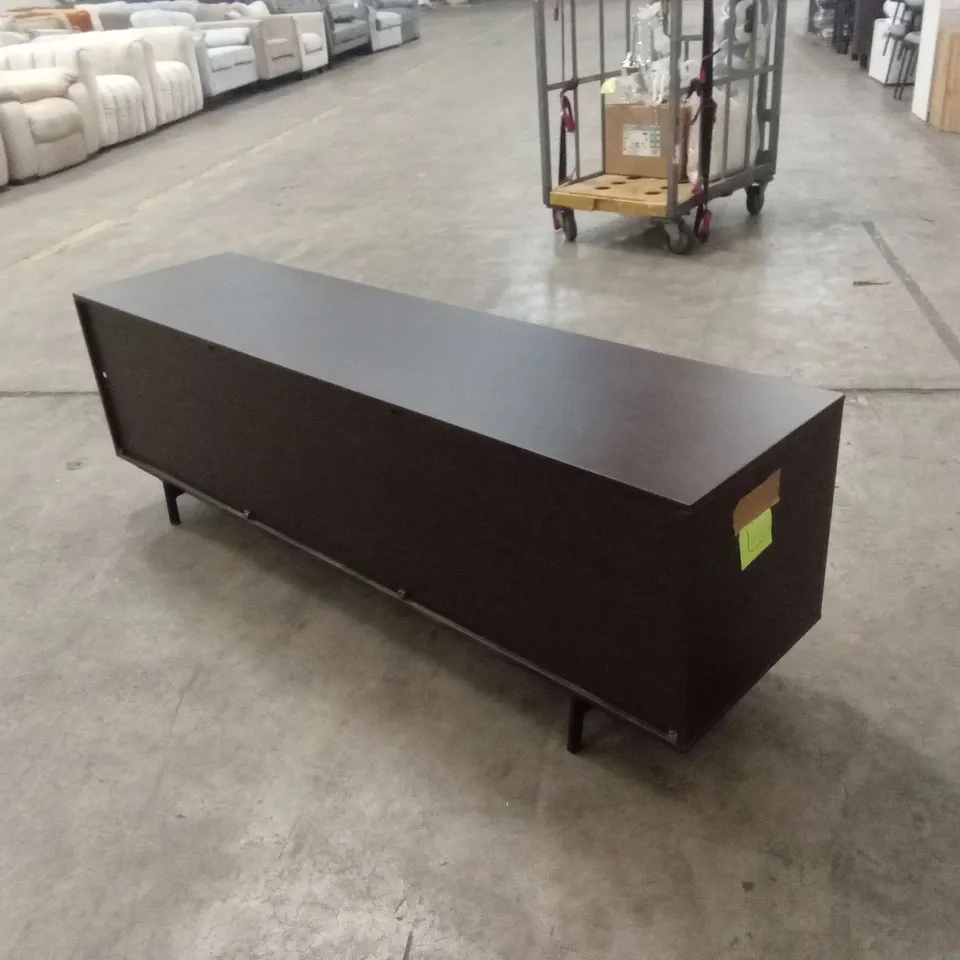 DESIGNER LOW-BOARD TV UNIT - WALNUT EFFECT
