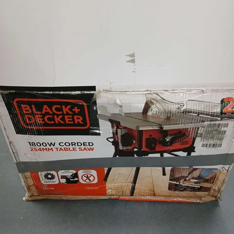 BOXED BLACK + DECKER CORDED TABLE SAW - COLLECTION ONLY 