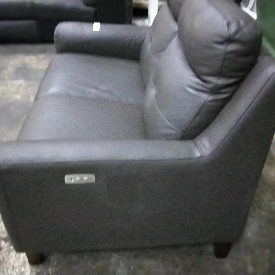 DESIGNER BROWN FAUX LEATHER ELECTRIC RECLINING TWO SEATER SOFA