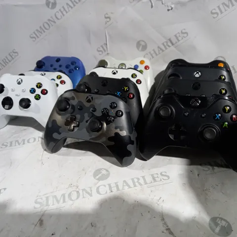 APPROXIMATELY 11 ASSORTED XBOX CONTROLLERS