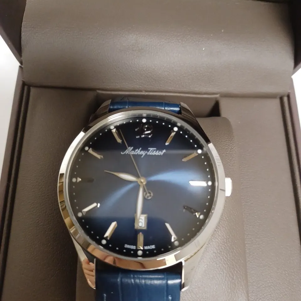 BOXED MATHEY TISSOT GENTS SWISS MADE URBAN WATCH - BLUE