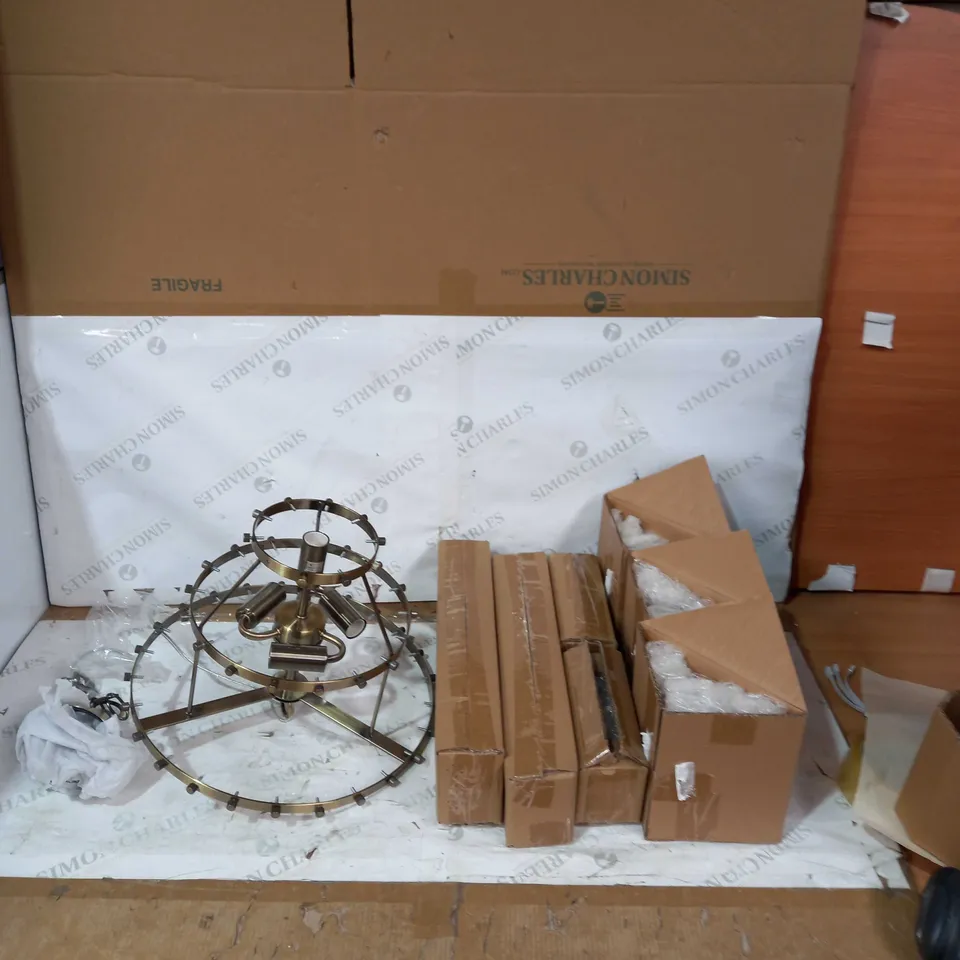 BOXED VINTAGE GLASS CEILING LIGHT  