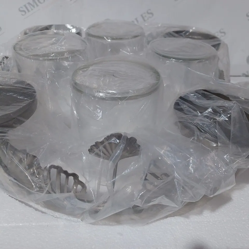 ALISON CORK GINKO CENTREPIECE CANDLE HOLDER - SILVER