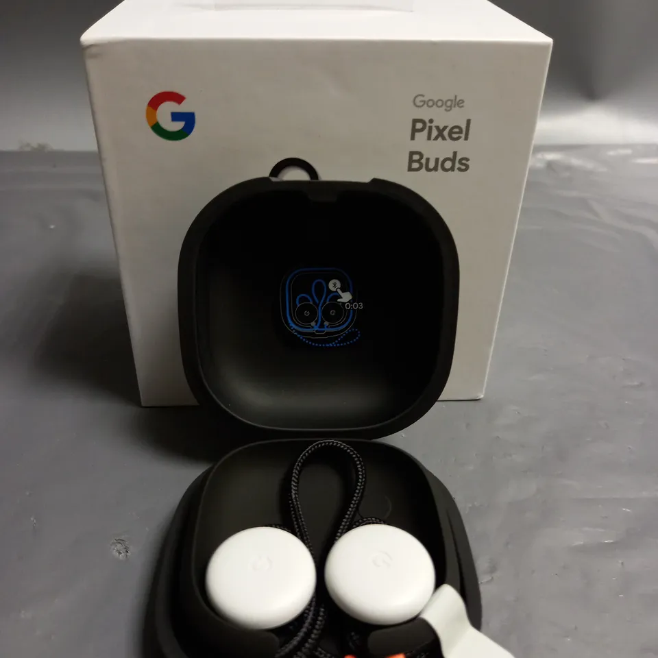 BOXED GOOGLE PIXEL BUDS WITH CHARGING CASE