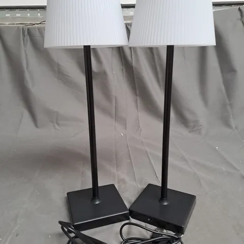 BOXED SFIXX SET OF 2 INDOOR/OUTDOOR TOUCH TABLE LIGHTS BLACK