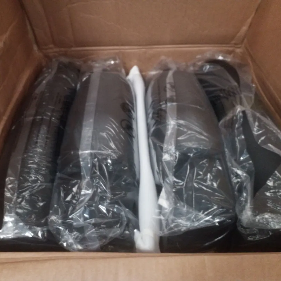 BOXED SET OF 2 BLACK FAUX LEATHER DINING CHAIRS 