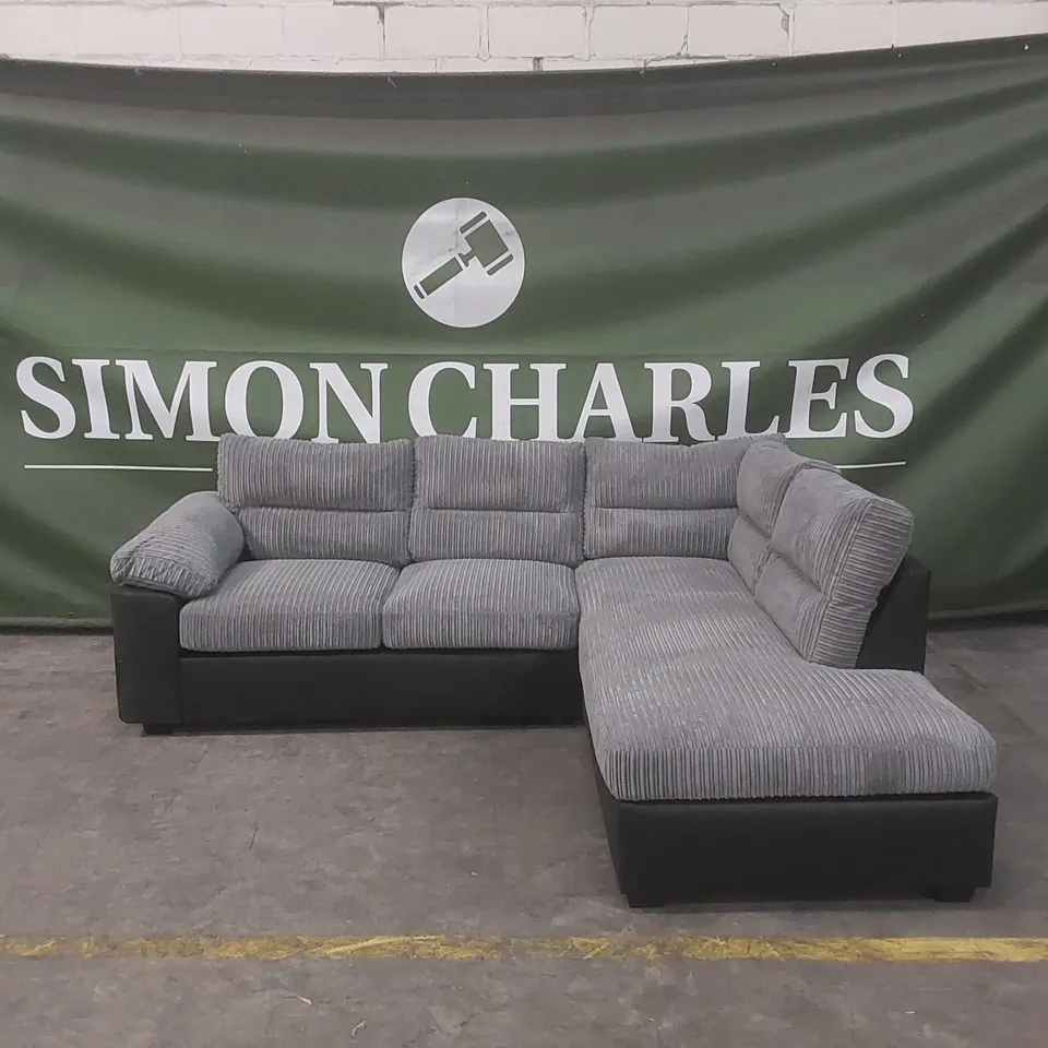QUALITY DESIGNER ARMSTRONG CORNER GROUP SOFA - GREY