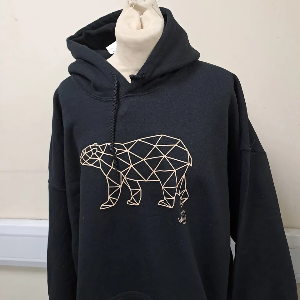 GEOMETRIC POLAR BEAR HOODIE SIZE XXL