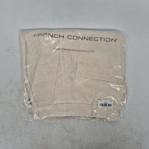BAGGED FRENCH CONNECTION TROUSERS IN CREAM SIZE UK 8