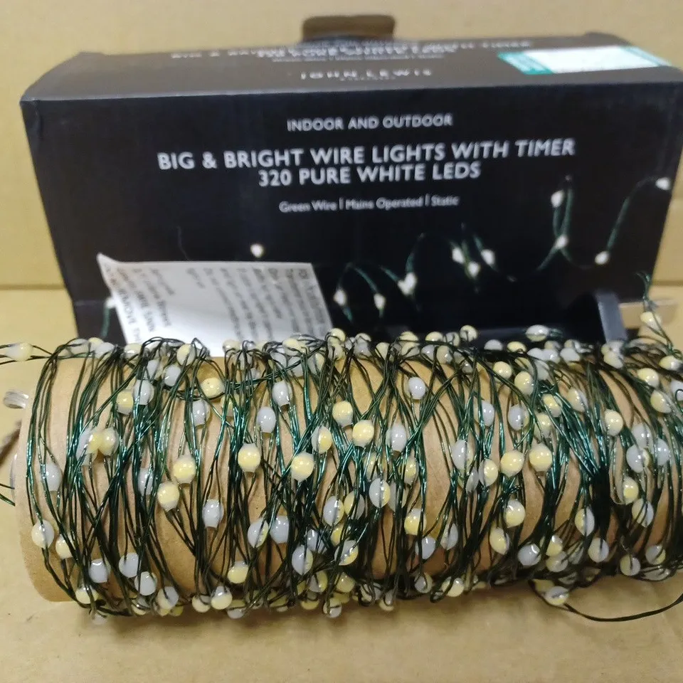JOHN LEWIS BIG AND BRIGHT WIRE LIGHTS PURE WHITE LEDS