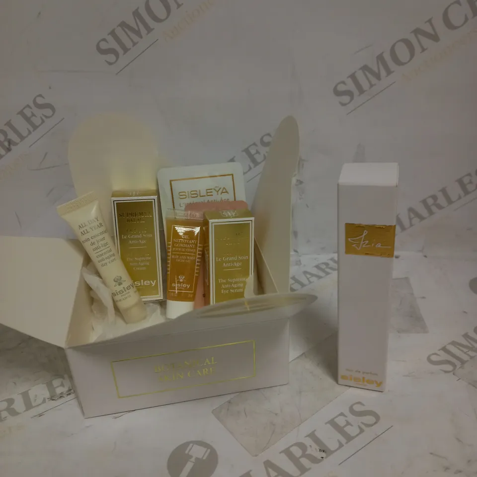 LOT OF 2 SISLEY PRODUCTS TO INCLUDE SISLEY LZIA EAU DE PARFUM 6.5ML & SKIN CARE SET 