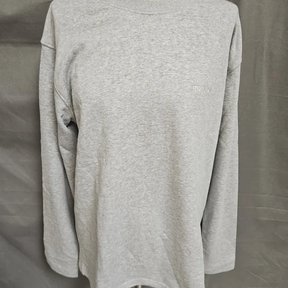 MONT-BELL COTTON LITE SWEATSHIRT IN GREY SIZE L