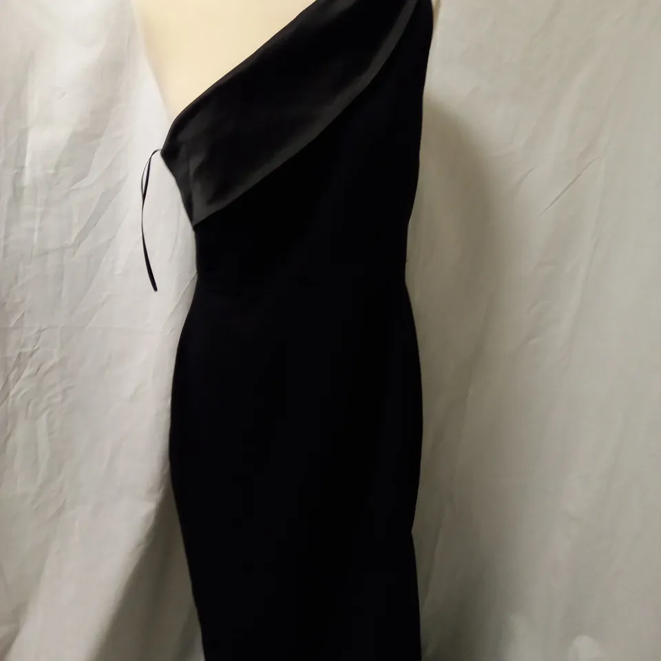 VESPER BLACK MAXI DRESS WITH SLIT - SIZE 12
