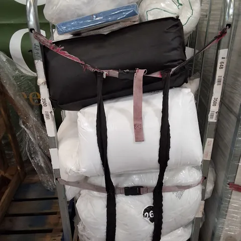 CAGE CONTAINING ASSORTED BEDDING INCLUDING PILLOWS, DUVETS & BED SHEETS