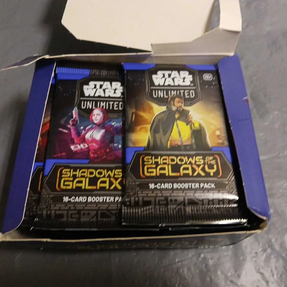 STAR WARS UNLIMITED SHADOWS OF THE GALAXY SET OF APPROXIMATELY 24 BOOSTER PACKS