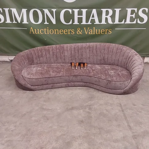 QUALITY DESIGNER VIVORUM VIOLA BROWN VELVET SOFA