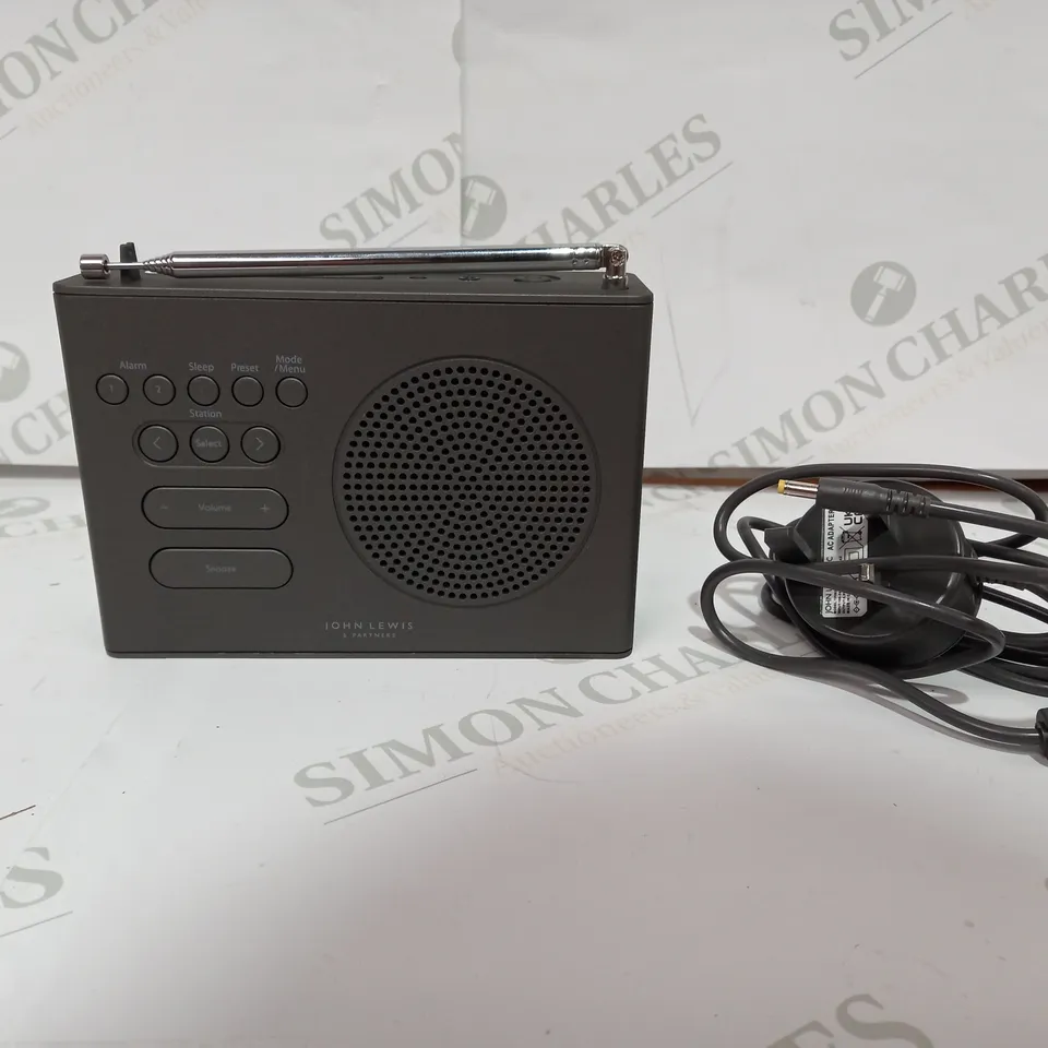 JOHN LEWIS DAB/FM DIGITAL RADIO ALARM CLOCK