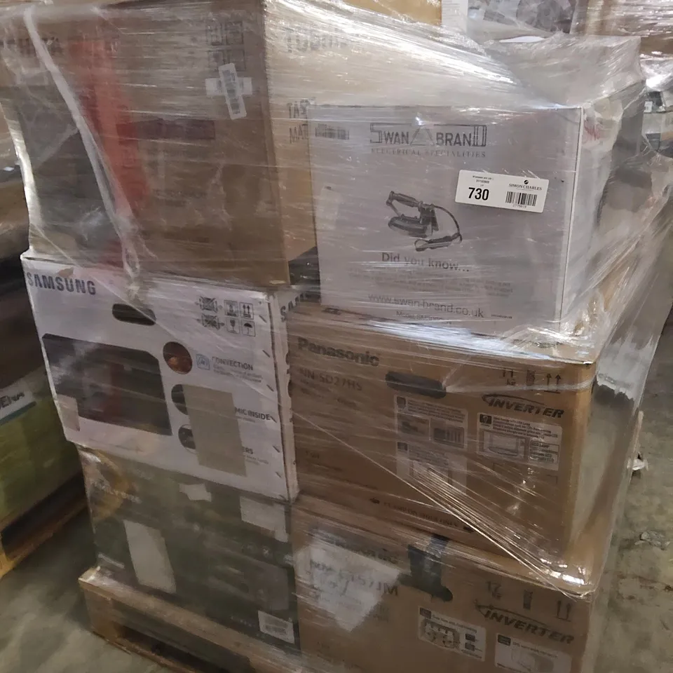 PALLET OF APPROXIMATELY 13 ASSORTED MICROWAVES TO INCLUDE