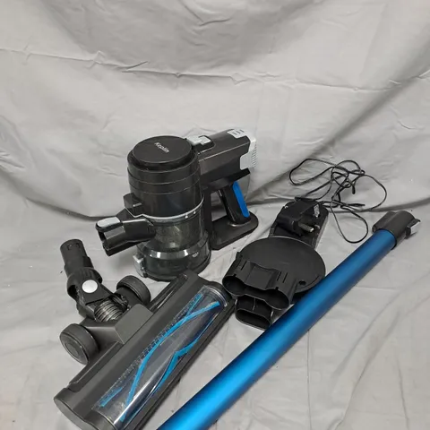 KEPLIN CORDLESS STICK VACUUM CLEANER WITH BLUE WAND AND FLOOR HEAD