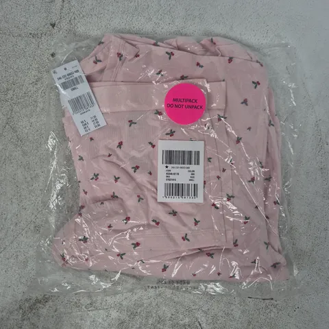 BAGGED HOLLISTER OVERSIZED LONG SLEEVE TOP & BOYSHORT SET IN PINK SIZE SMALL