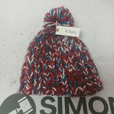 APPROXIMATELY 17 – BARTS HAND-KNITTED BEANIE – TUNDE BEANIE, RED/WHITE/BLUE