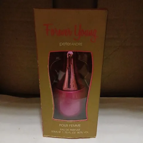 BOXED AND SEALED FOREVER YOUNG PETER ANDRE POUR FEMME EAU DE PARFUM 50ML