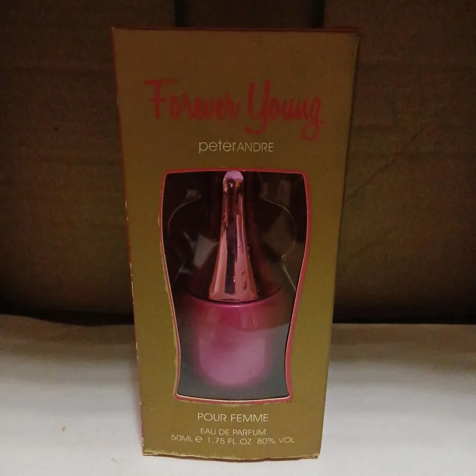 BOXED AND SEALED FOREVER YOUNG PETER ANDRE POUR FEMME EAU DE PARFUM 50ML