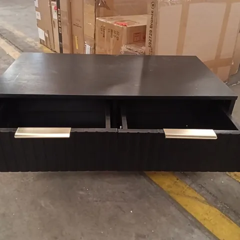 BOXED 2 DRAWER CABINET - BLACK 