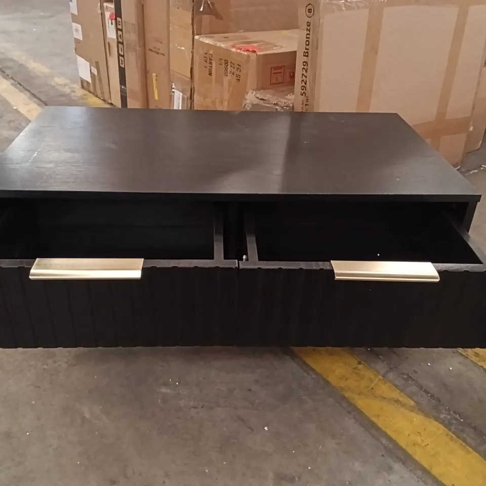 BOXED 2 DRAWER CABINET - BLACK 