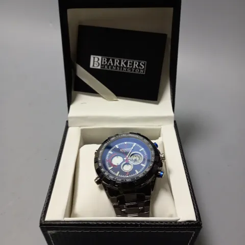 BOXED BAKERS OF KENSINGTON MEGA SPORTS BLUE MENS WATCH