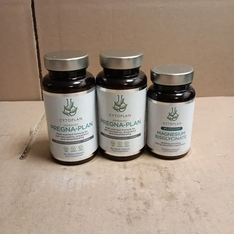 3 X CYTOPLAN ITEMS: PREGNA PLAN X 2 + MAGNESIUM BISGLYCINATE 