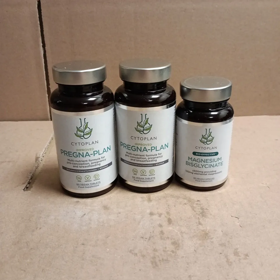 3 X CYTOPLAN ITEMS: PREGNA PLAN X 2 + MAGNESIUM BISGLYCINATE 