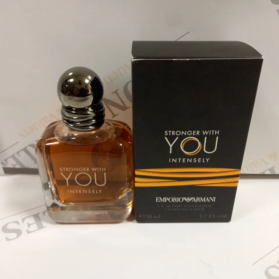 BOXED ARMANI STRONGER WITH YOU INTENSELY AFTERSHAVE 50ML