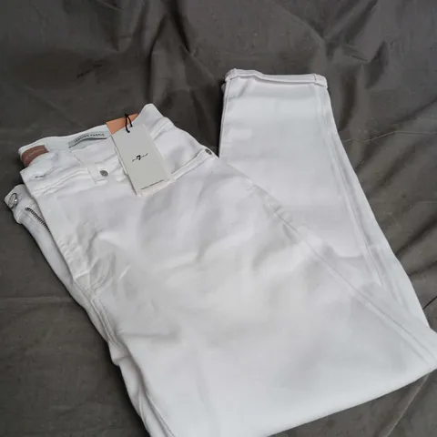FOR ALL MANKIND WHITE DENIM JEANS SIZE 28