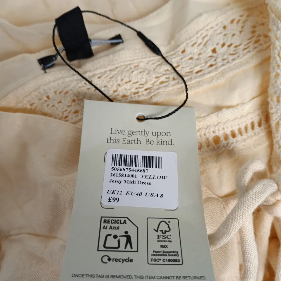 Nobody's Child Jessy Midi Dress – Yellow Midi Dress, UK 12 (EU 40, USA 8)