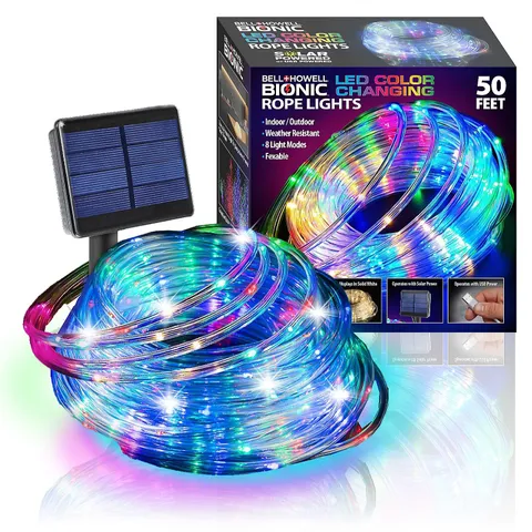 BELL & HOWELL DUAL POWERED 50FT BIONIC ROPE LIGHT WITH REMOTE