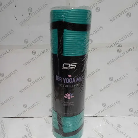 PACKAGED AND SEALED OZE SPORTS NBR ECO FRIENDLY YOGA MAT - TEAL - 183 X 61CM