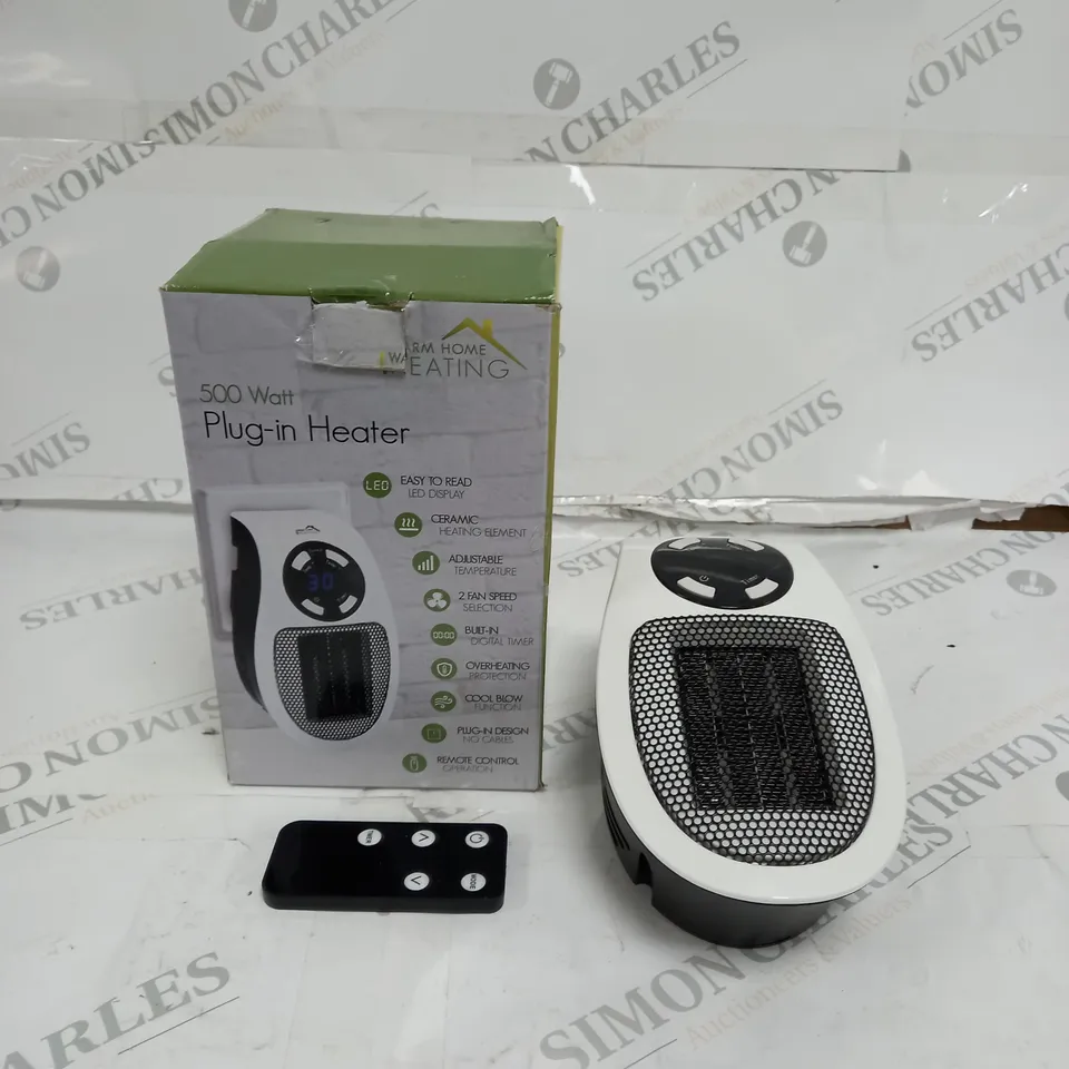 BOXED 500 WATT PLUG-IN HEATER