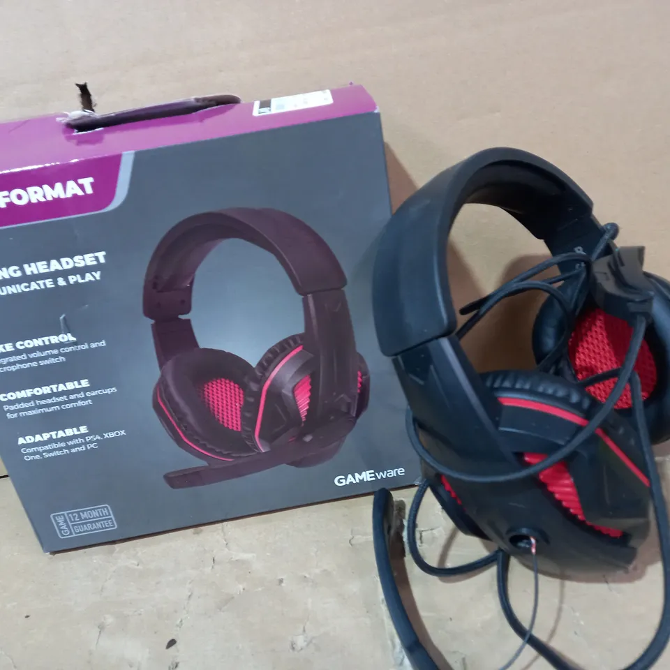 LOT OF 2 GAMEWARE MULTI-FORMAT GAMING HEADSETS