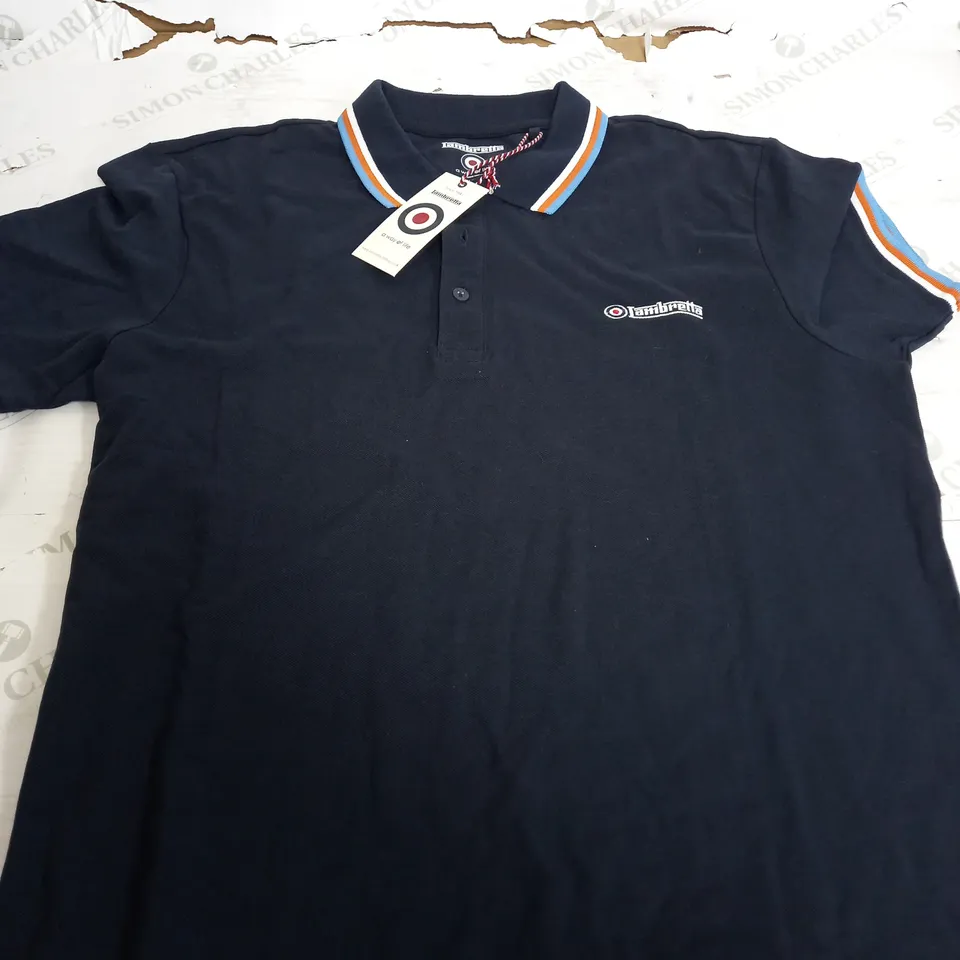 LAMBRETTA POLO SHIRT IN NAVY - XL