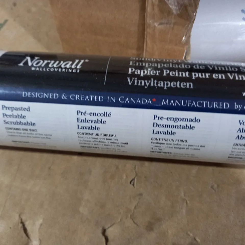 SOLID VINYL WALL COVERINGS WALLPAPER x 5 ROLLS 