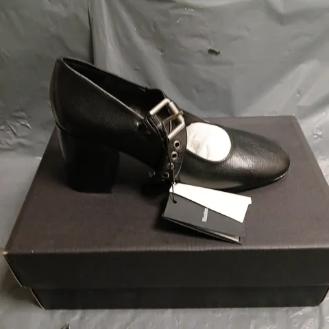 BOXED PAIR OF MASSIMO DUTTI HIGH HEEL BUCKLE STRAP SHOES - 4