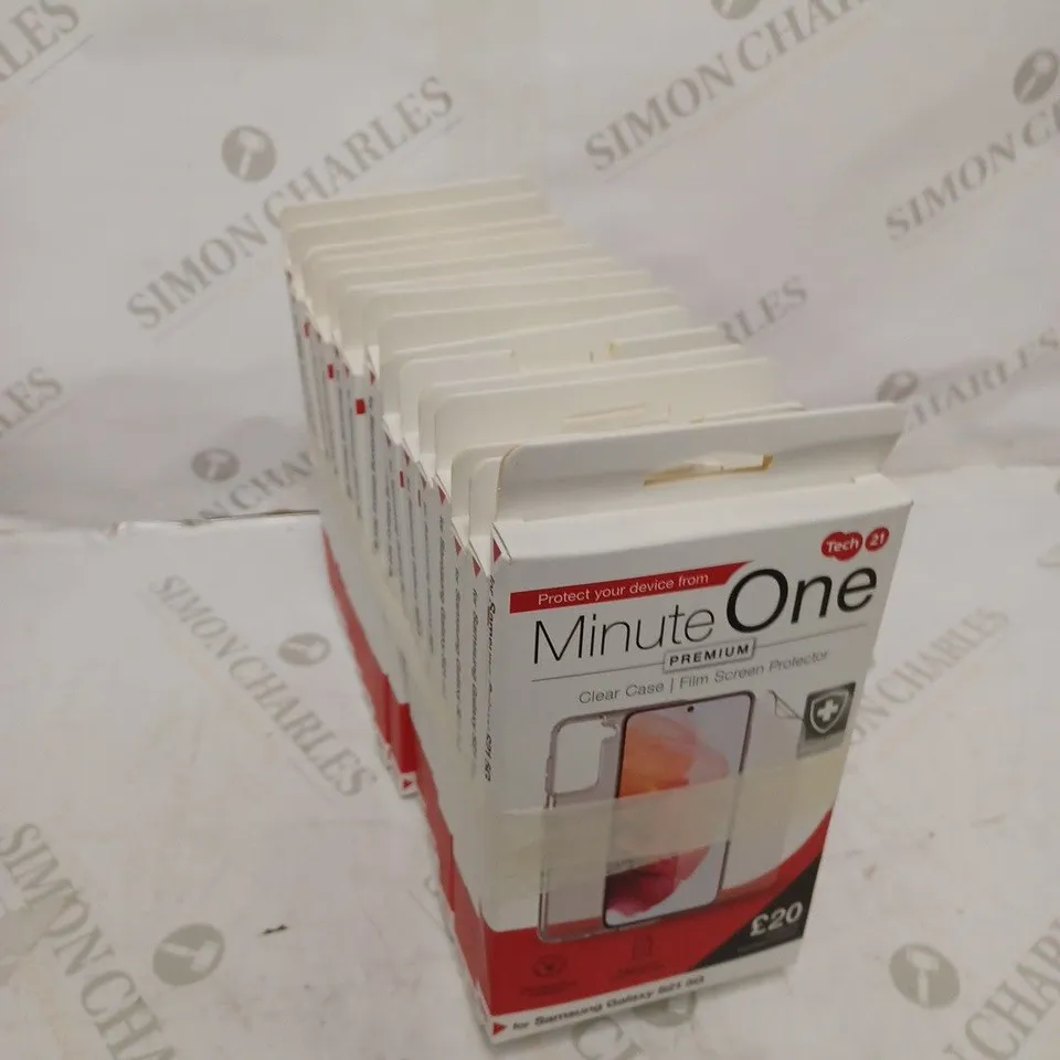 LOT OF 15 MINUTE ONE CLEAR CASE & SCREEN PROTECTOR KITS FOR SAMSUNG GALAXY S21+5G