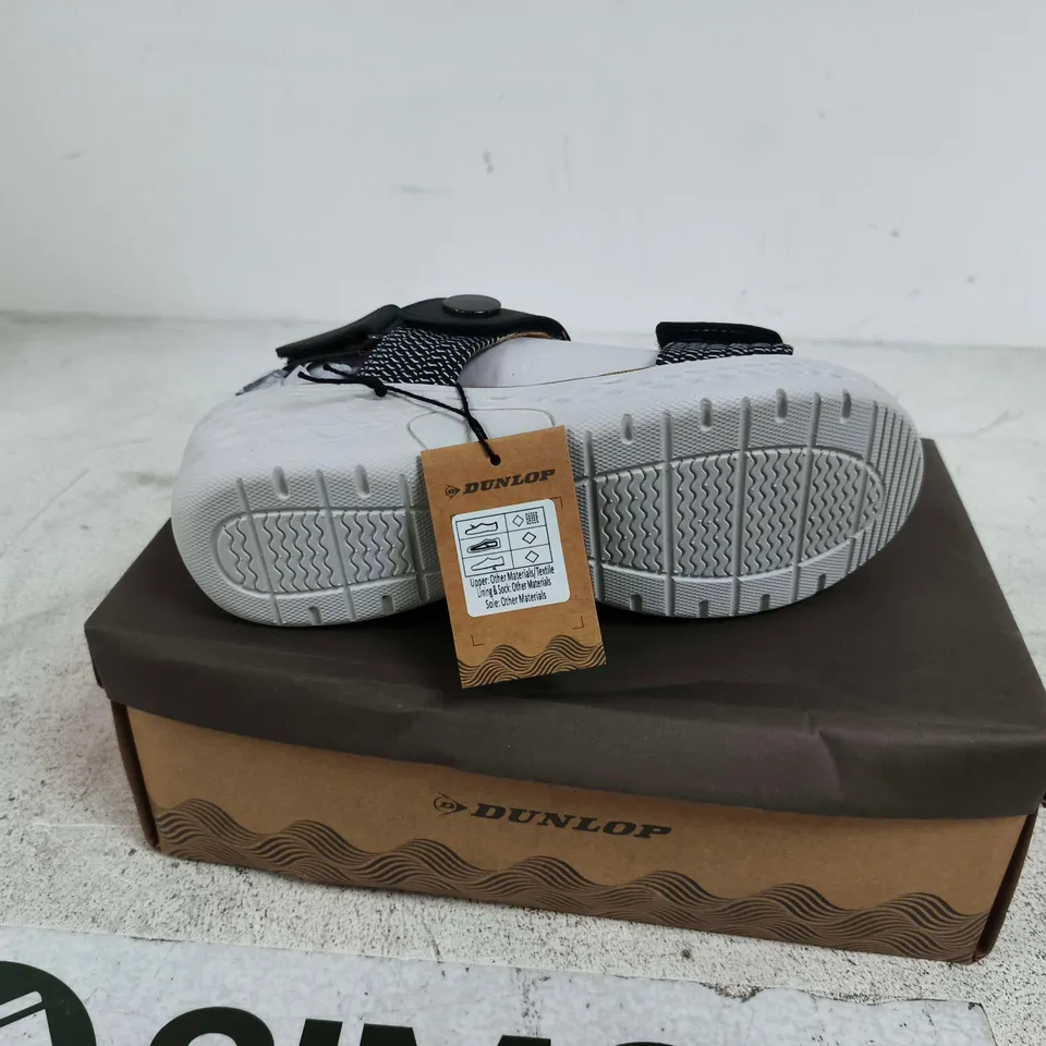 DUNLOP SELINA CHARCOAL SANDALS SIZE 38 BOXED