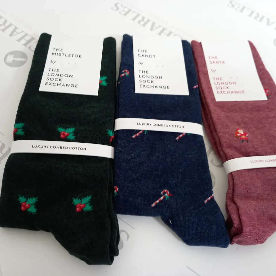 THE LONDON SOCK EXCHANGE THE SANTA GIFTBOX – LUXURY FESTIVE SOCKS SIZE 7-12