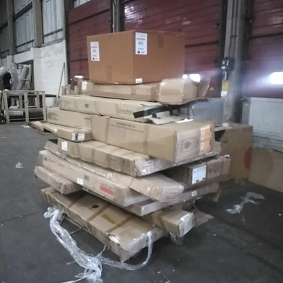PALLET OF ASSORTED, INCOMPLETE FURNITURE PARTS AND PIECES 