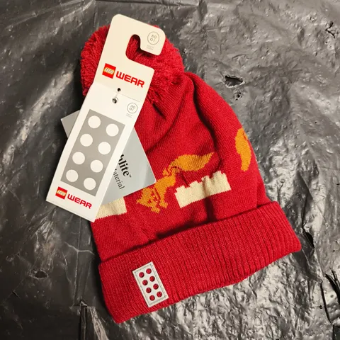 LEGO WEAR KNIT BEANIE HAT β RED