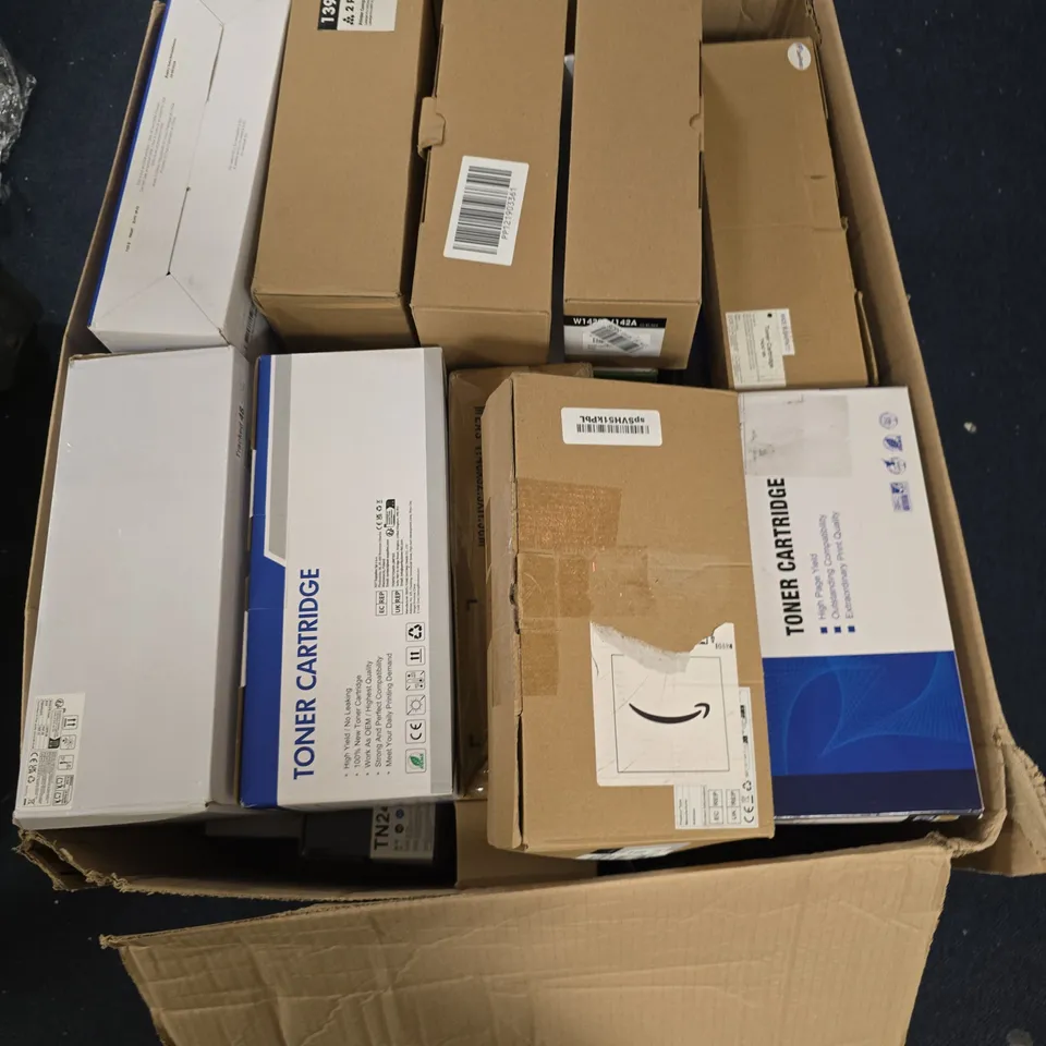 BOX OF APPROXIMATELY 14 ASORTED PRINTER CARTRIDGES